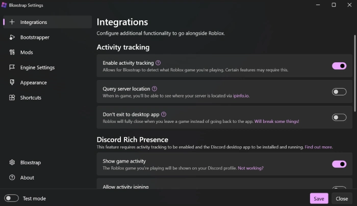 Bloxstrap Interface